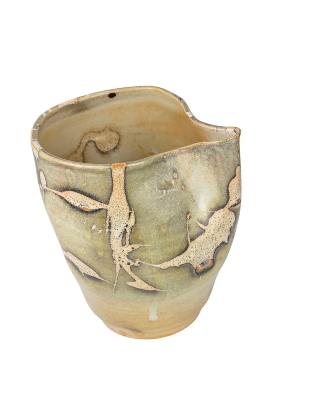 Vintage Studio Pottery Marble Like Vase Marked Debbie 5.5" x 2.70"